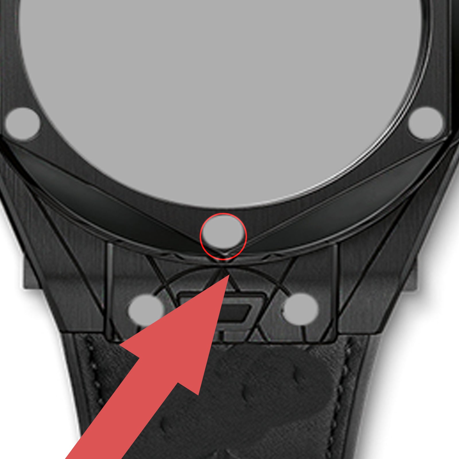 Watch Bezel H Screw for Hublot Big Bang King SANG BLEU 415 Watch Case