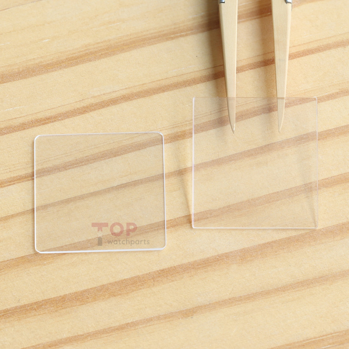 Watch Sapphire Crystal for Cartier Tank MC 3589 Front&Case Back Watch Glass