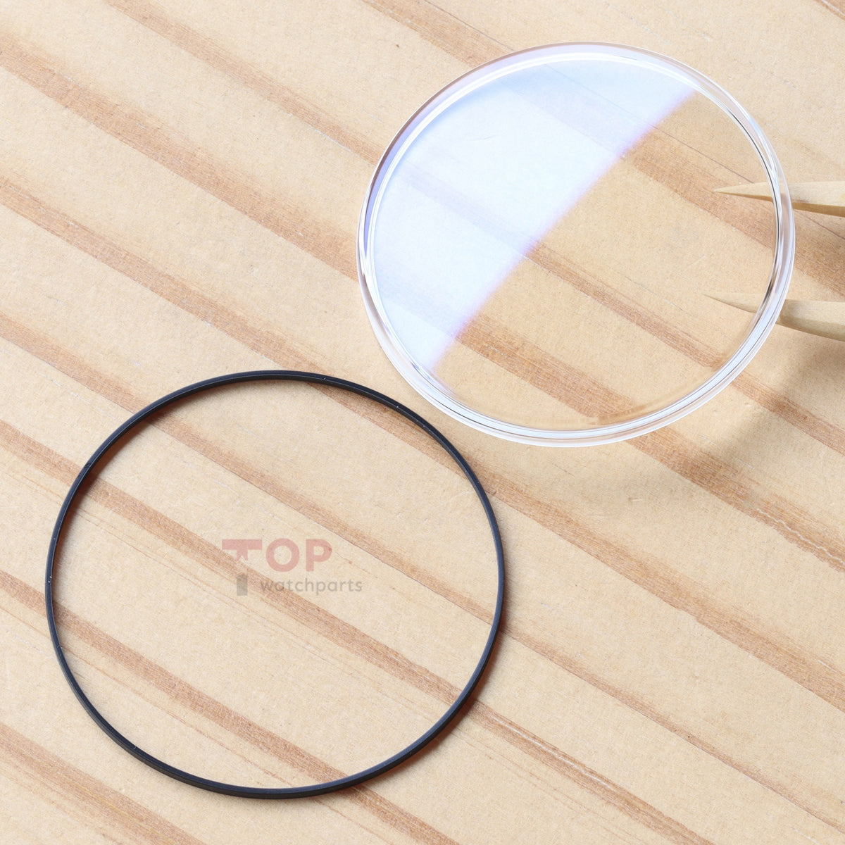 Box-shaped Watch Sapphire Crystal&Gasket for IWC Da Vinci Perpetual Calendar IW3921 43mm Glass