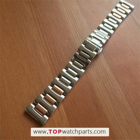 18mm steel half rose gold watch band strap belt bracelet for Chopard IMPERIALE 36mm watch 388532-3003 388532-6004