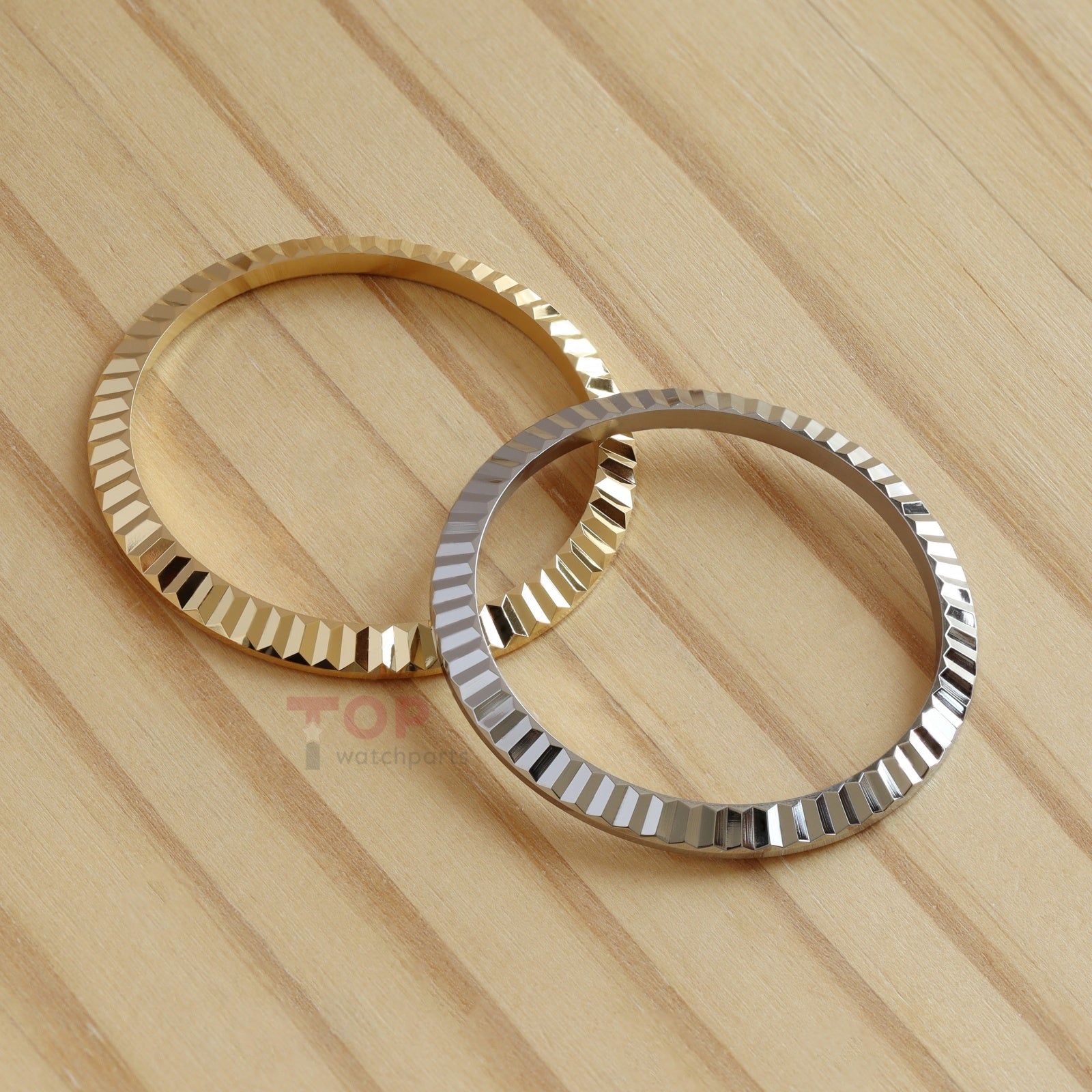 Steel Engine Turn Fluted Bezel Insert Dog Toothed Ring Bezel Pad for Rolex Datejust 36mm Watch