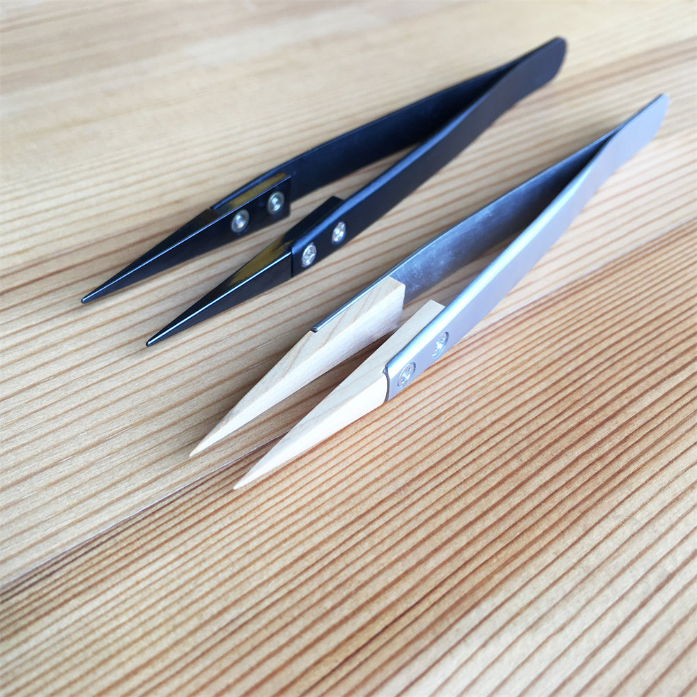 السيراميك/خشب البقس مكافحة ساكنة غير موصل ملاقط مضادة للمغناطيسية مشاهدة أدوات إصلاح