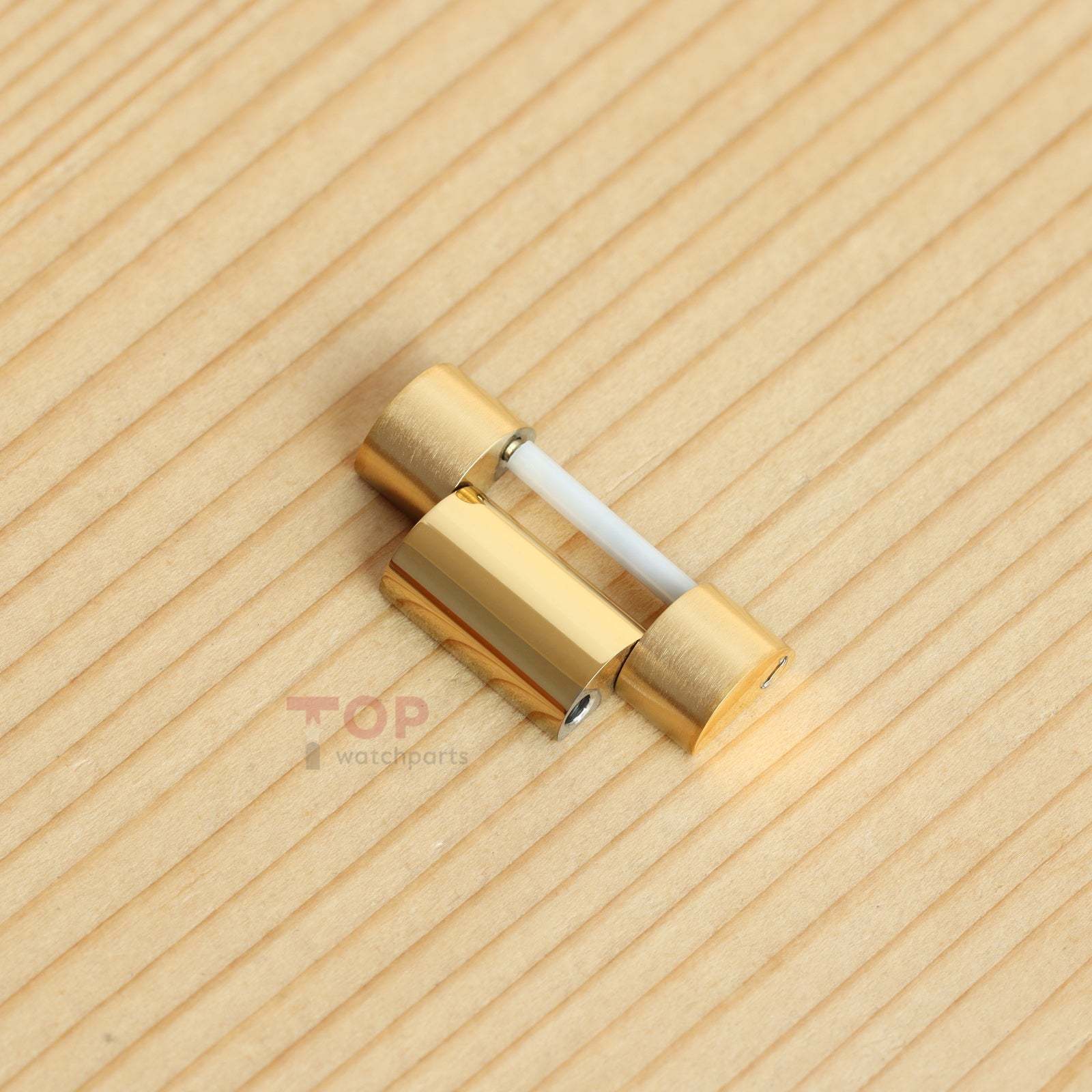 16.5mm 18K Gold President Bracelet Links with Ceramic Screw Tube for Rolex Day-Date 36mm 128238 Watch End Links