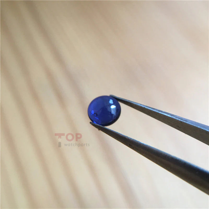 sapphire crystal (blue zircon) for Cartier Ballon Bleu watch crown parts