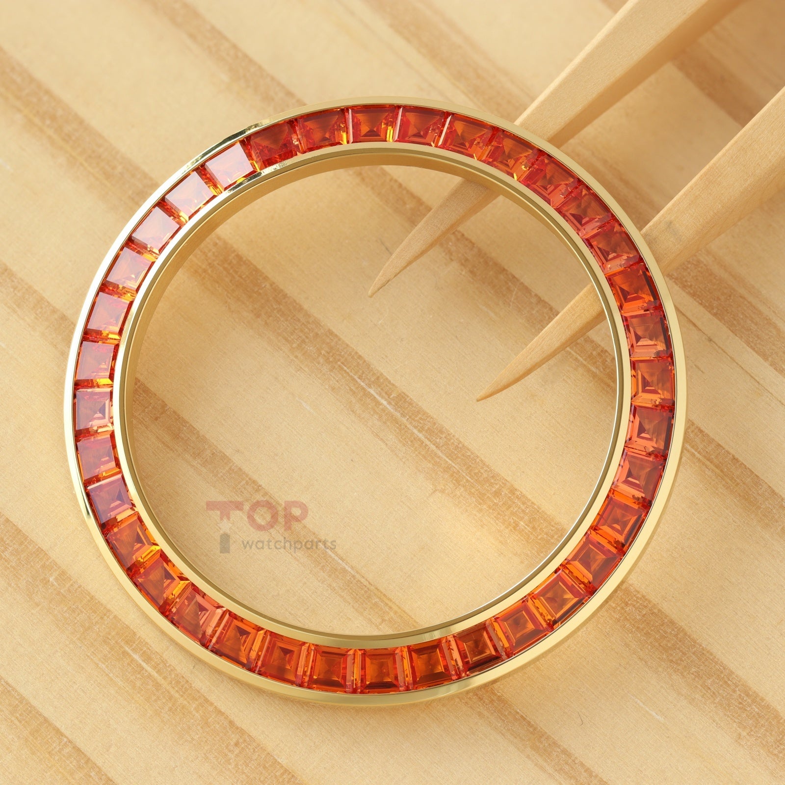 Orange Gemstone Watch Bezel for Rolex Daytona 40mm Watch