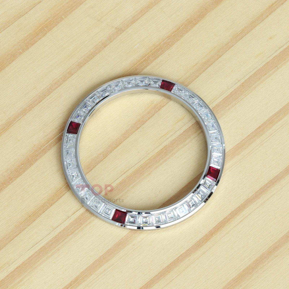 Synthetic Moissanite Diamond/Rubies Watch Bezel for Rolex Daytona 40mm Watch Gemstone Bezel