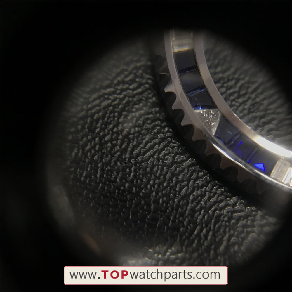 إطار أحمر أزرق بيبسي (مرصع بالماس) لساعة روليكس المحار المستمرة GMT Master II