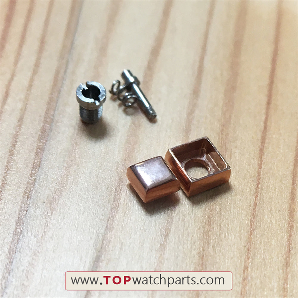 18k gold watch screwtube pusher button for Pasha DE CARTIER 32MM 2812 watch band screw rod parts