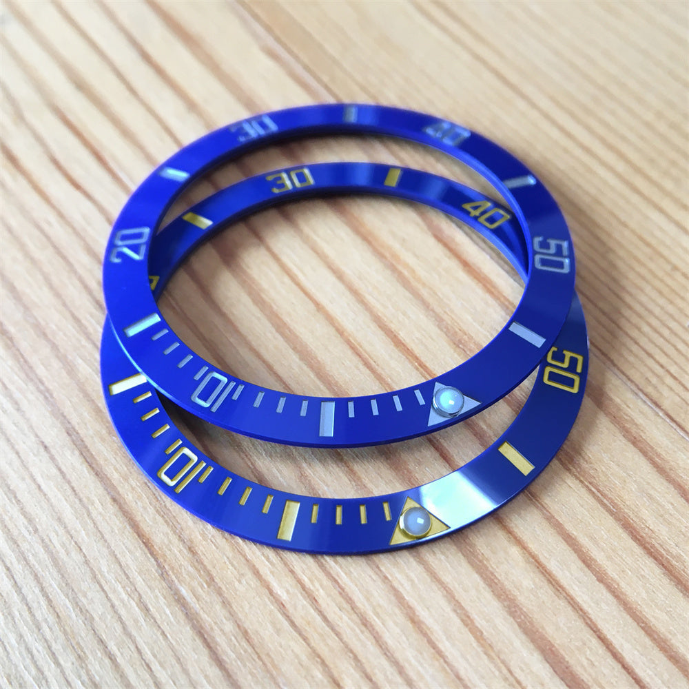 Blue Cerachrom ceramic bezel Insert inlay for Rolex Submariner Date Blue Sunburst Dial 116613 watch