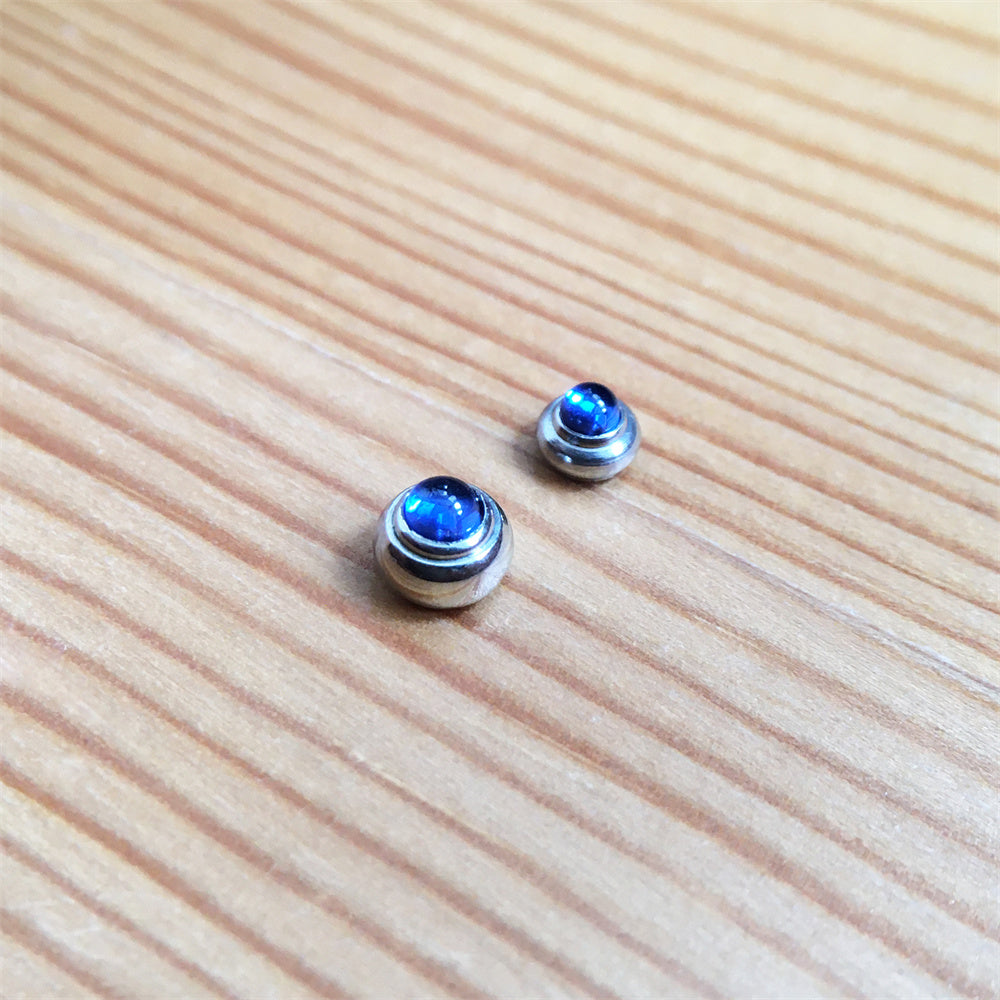 Krone aus blauem Saphirglas für die Quarzuhr Chopard Happy Diamonds