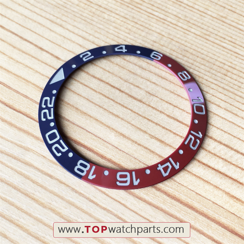 Carve White Gold Number High Quality Blue Red Ceramic Bezel Insert for Rolex GMT Master II Watch