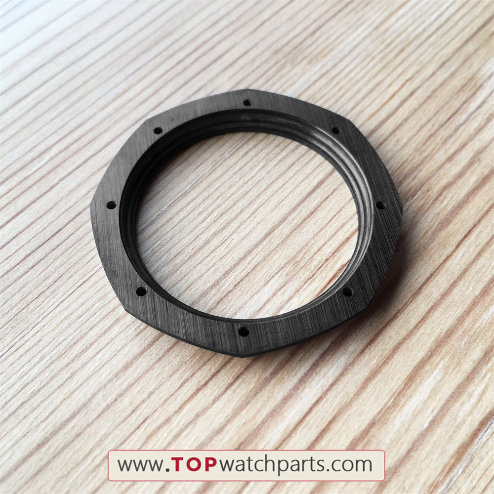 Lunette de montre en céramique brossée pour montre Audemars Piguet Bumble Bee Royal Oak Offshore 26176FO Forged Carbon et Black Ceramic