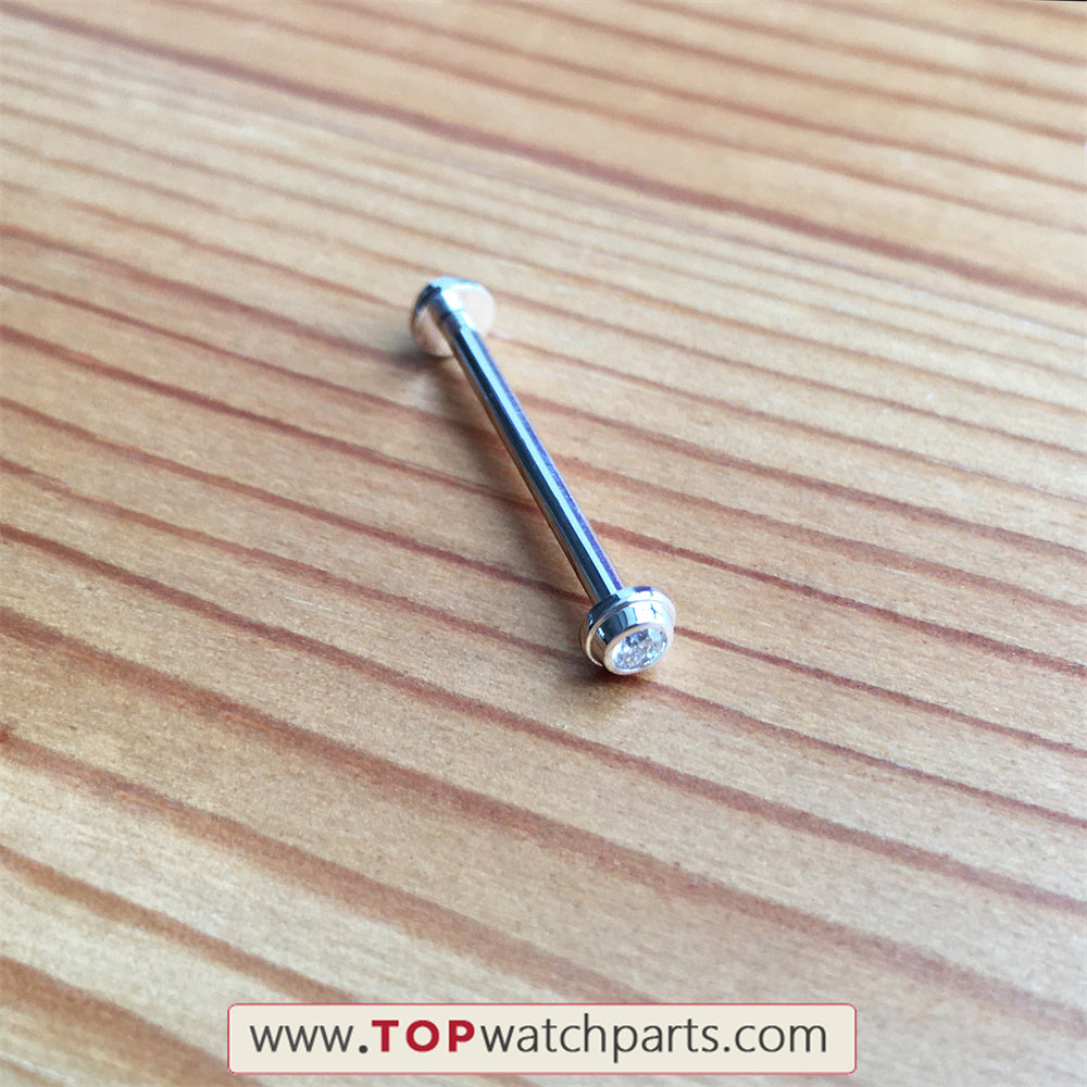 18K White Gold Diamonds Screw Tube for Van Cleef Poetic Complications Womens' Watch Strap