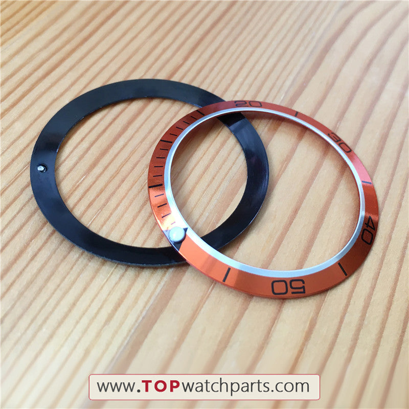 30.8-37.8mm aluminium bezel for OMG Omega Seamaster automatic watch