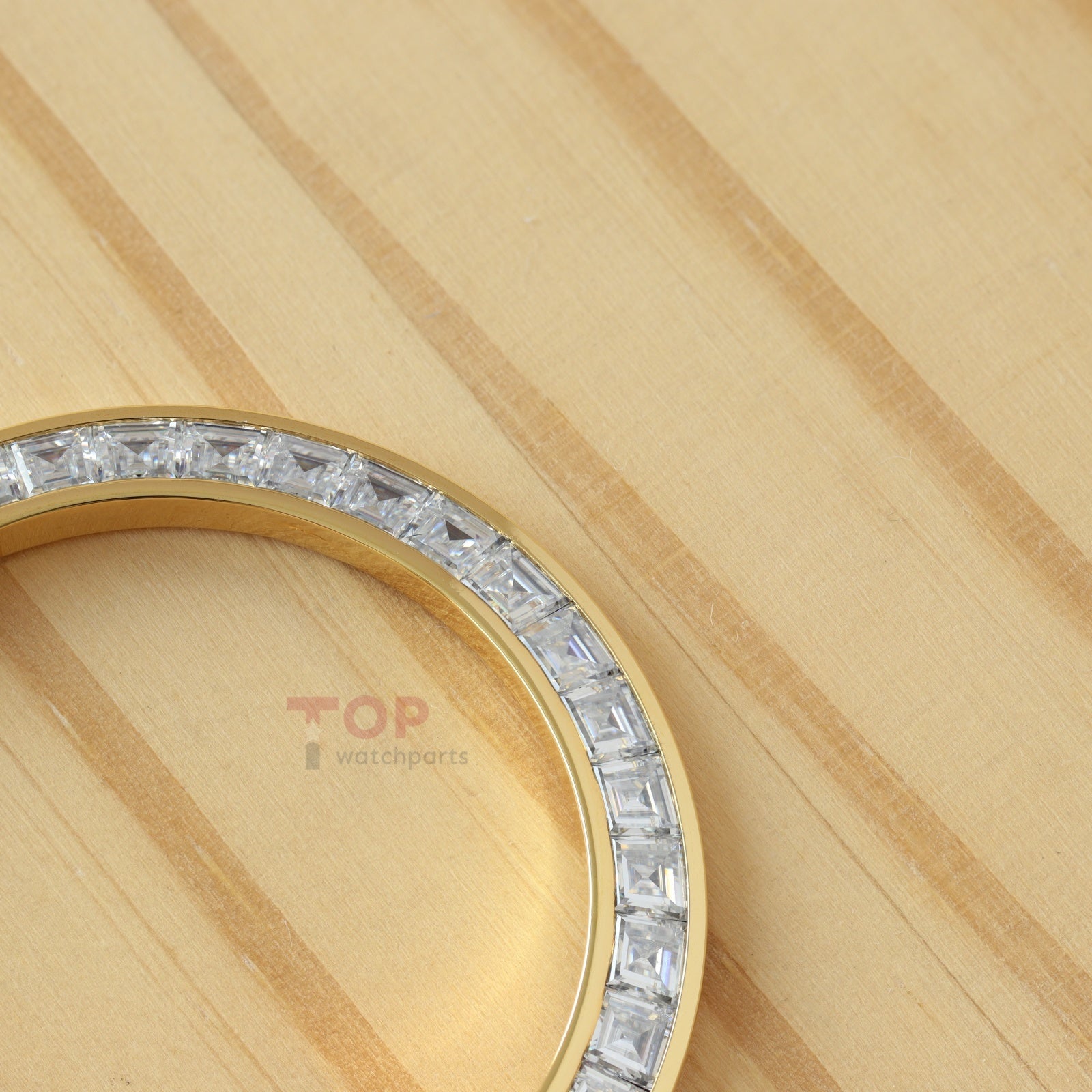 Synthetic Moissanite Diamond Gold Watch Bezel for Rolex Daytona 40mm Watch Gemstone Bezel
