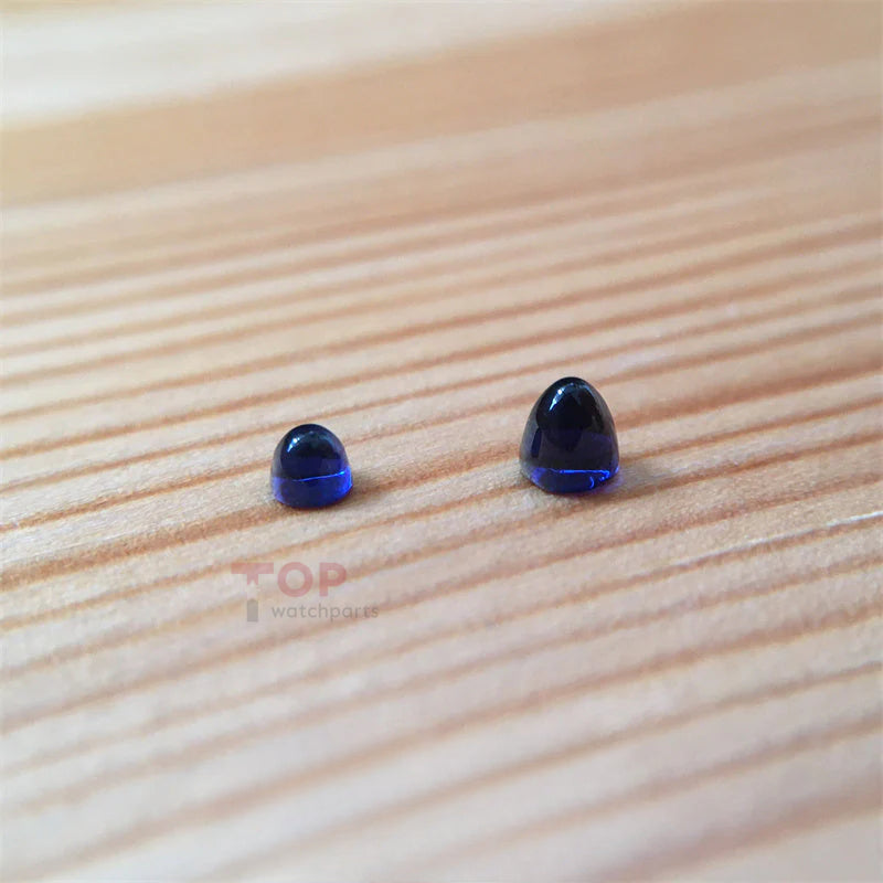 Blue Sapphire Crystal for Cartier Rotonde 40mm Watch Crown Parts