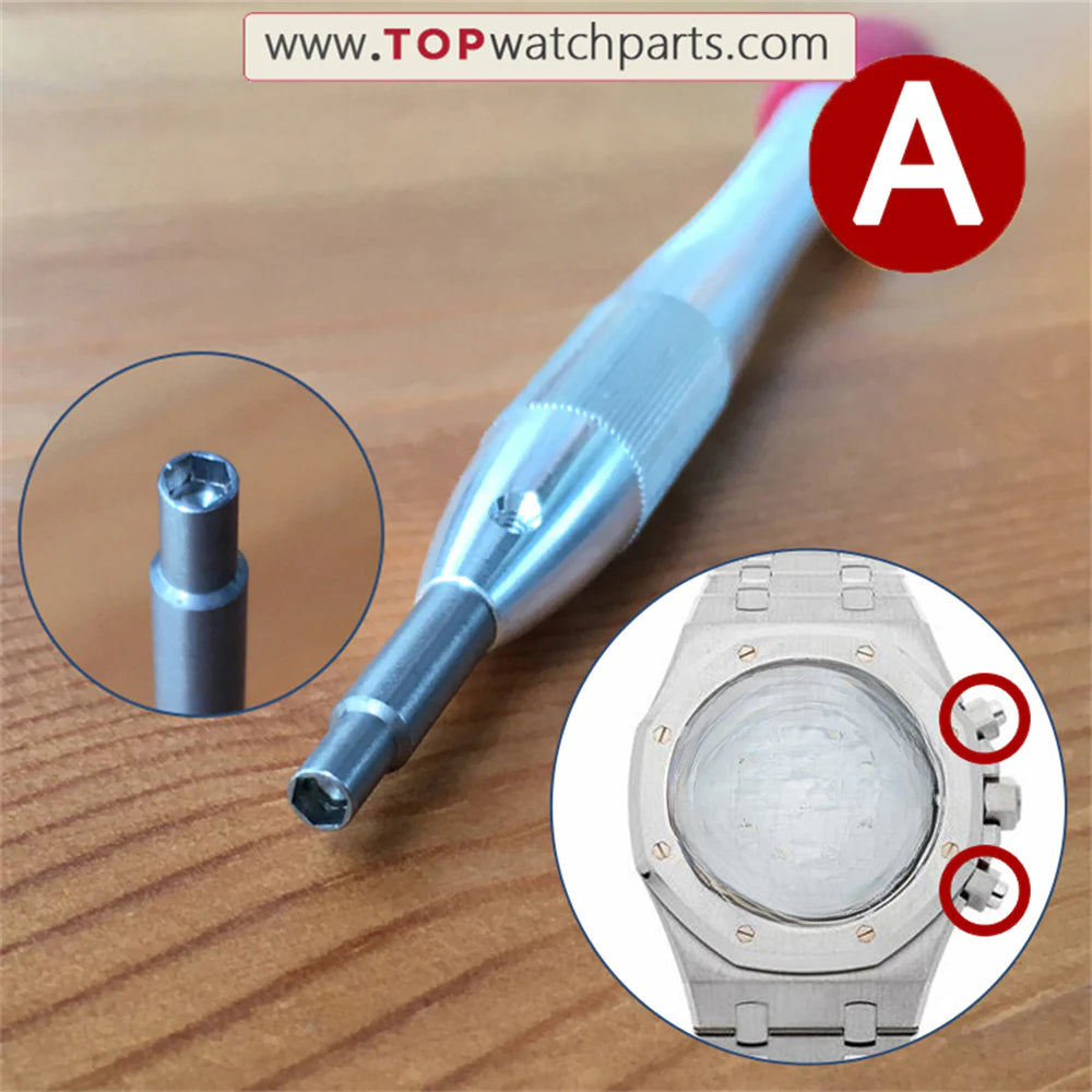 jeu de tournevis en acier pour montre Audemars Piguet,Bvlgari,Bulova,Blancpain,Oris,IWC,Richard Mille,Carl F.Bucherer