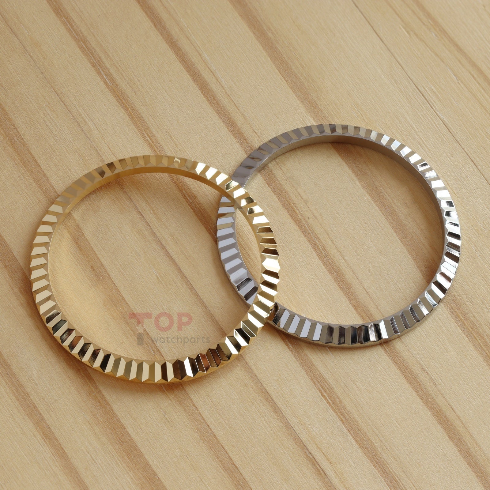 Steel Engine Turn Fluted Bezel Insert Dog Toothed Ring Bezel Pad for Rolex Datejust 36mm Watch
