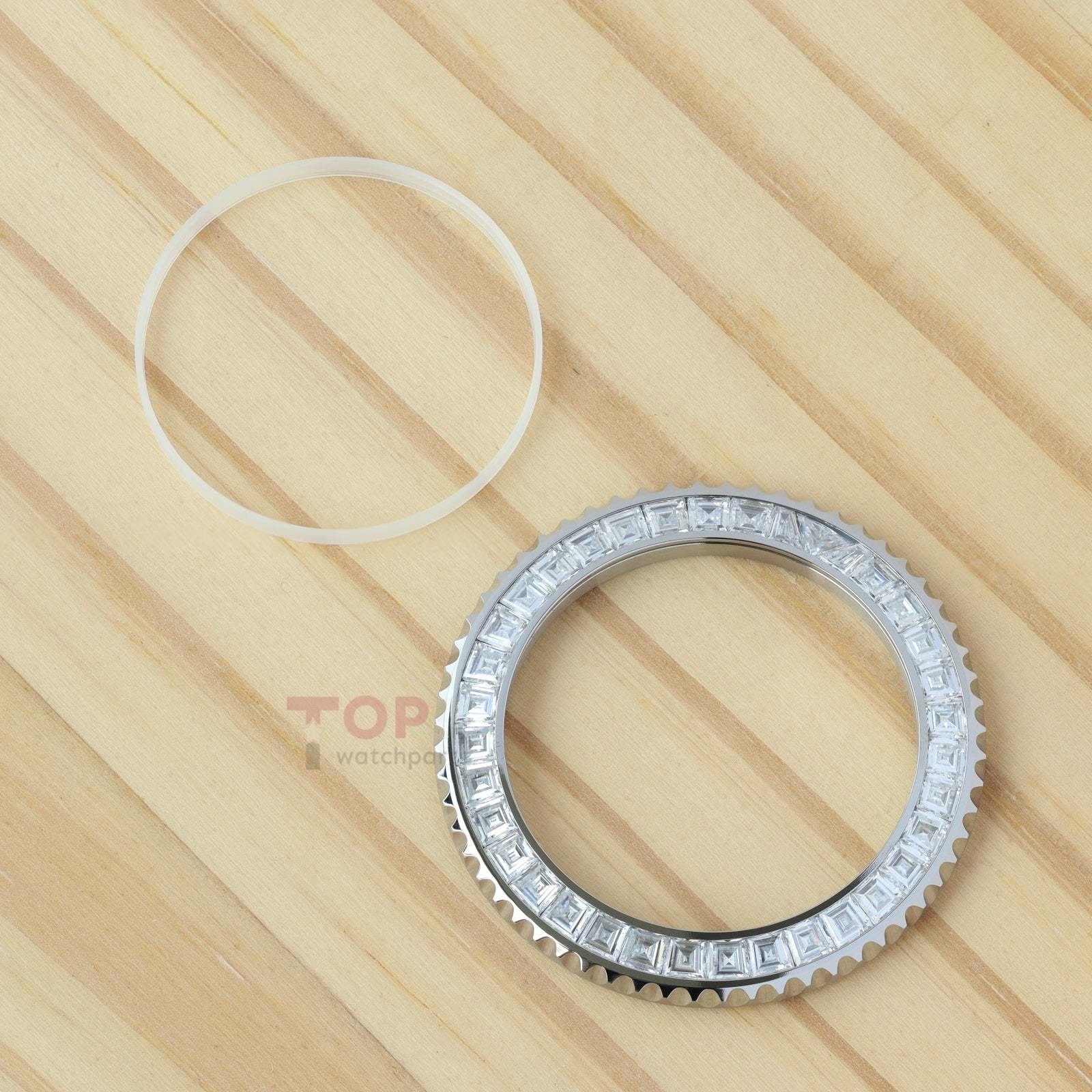 Synthetic Moissanite Diamond Watch Bezel for Rolex Submariner 40/41mm Watch Gemstone Bezel