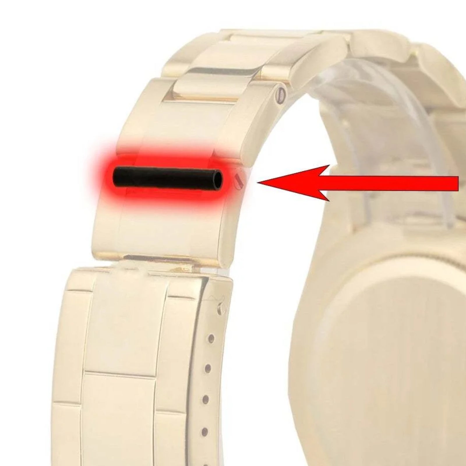 Watch Bracelet Ceramic Inner Tube for Rolex Cosmograph Daytona 126508/116505/126505 40mm Watch Band Screw