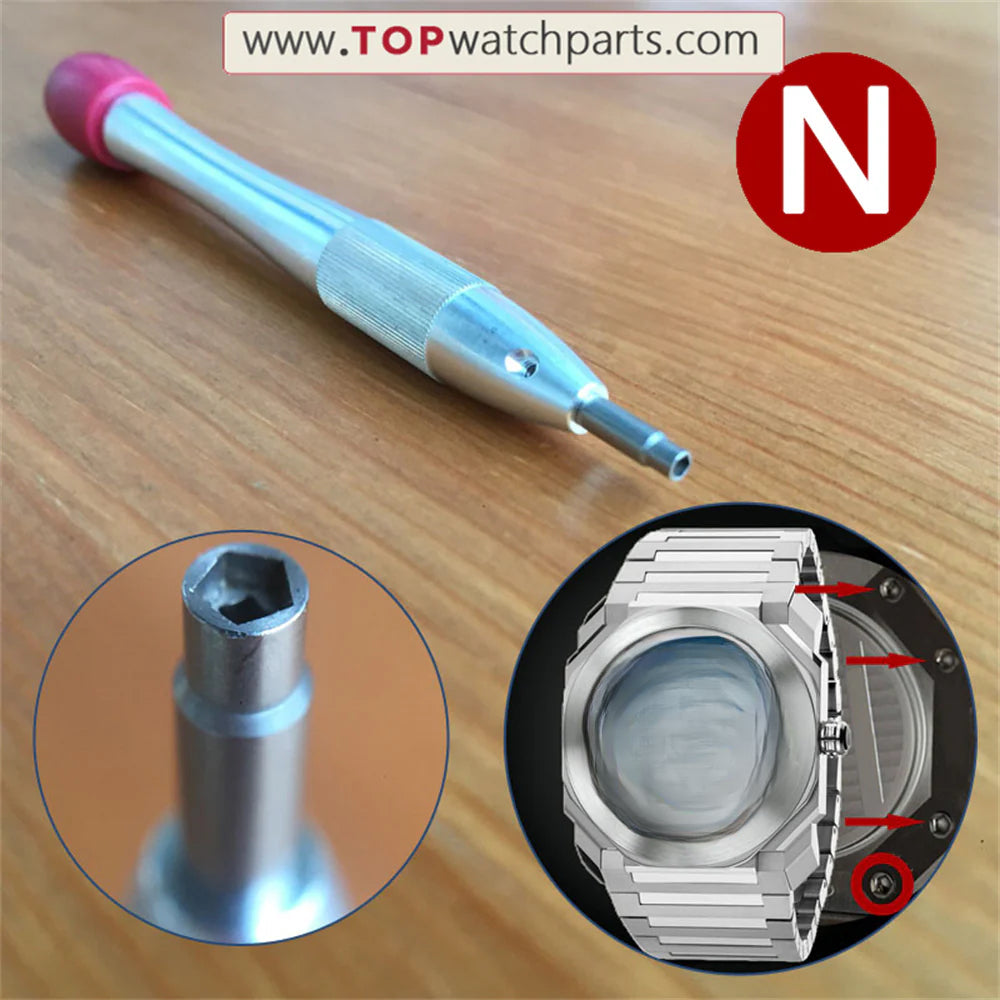 jeu de tournevis en acier pour montre Audemars Piguet,Bvlgari,Bulova,Blancpain,Oris,IWC,Richard Mille,Carl F.Bucherer