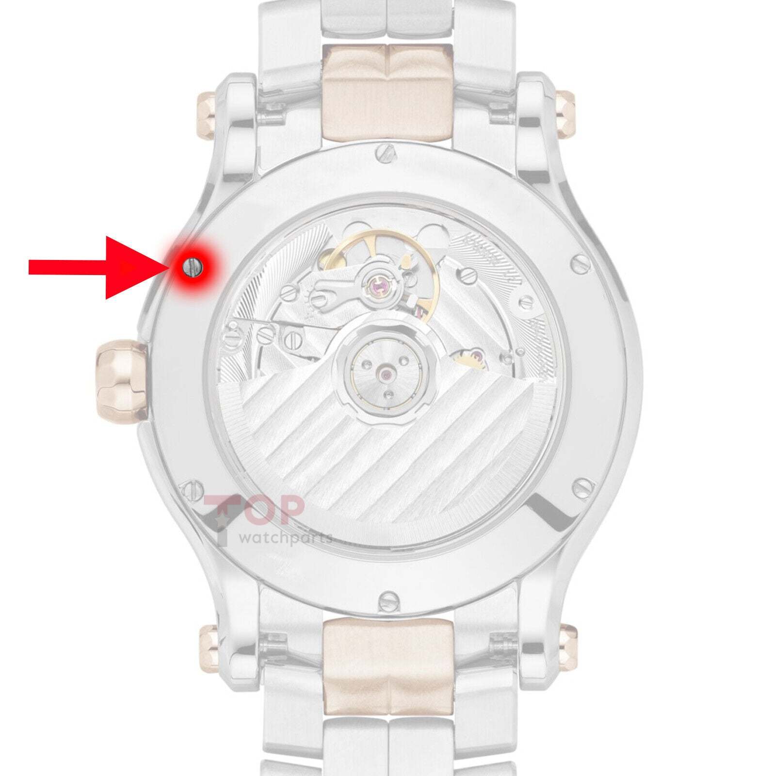 Watch Case Back Screw for Chopard Happy Sport 278559 36mm Watch