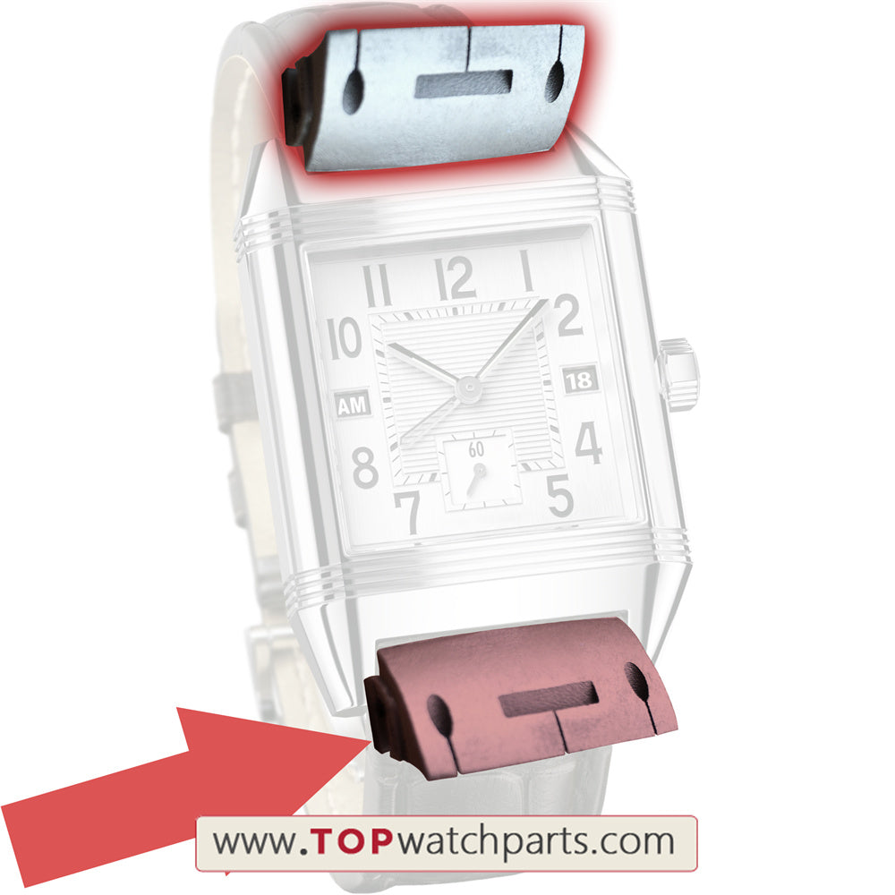 watch leather strap insert for JL Jaeger-LeCoultre Reverso Squadra Hometime watch band parts