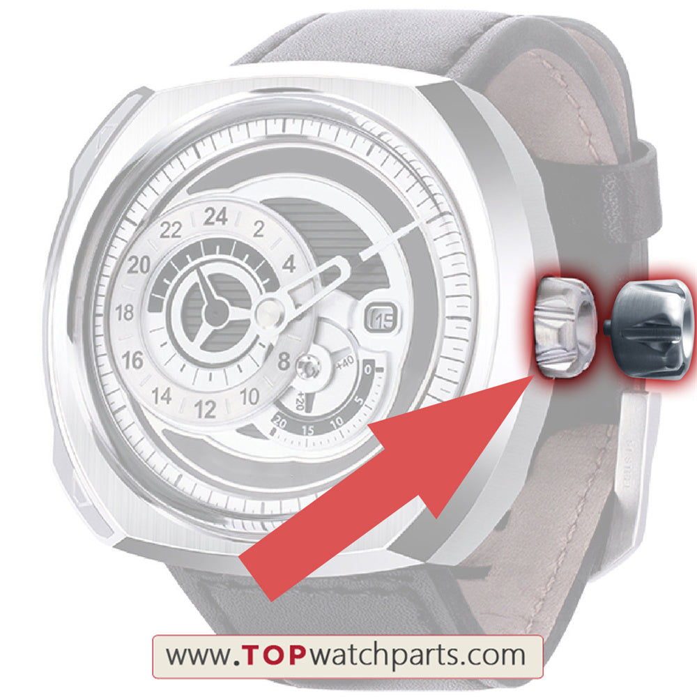 specially shaped waterproof watch crown for Sevenfriday Q series watch
