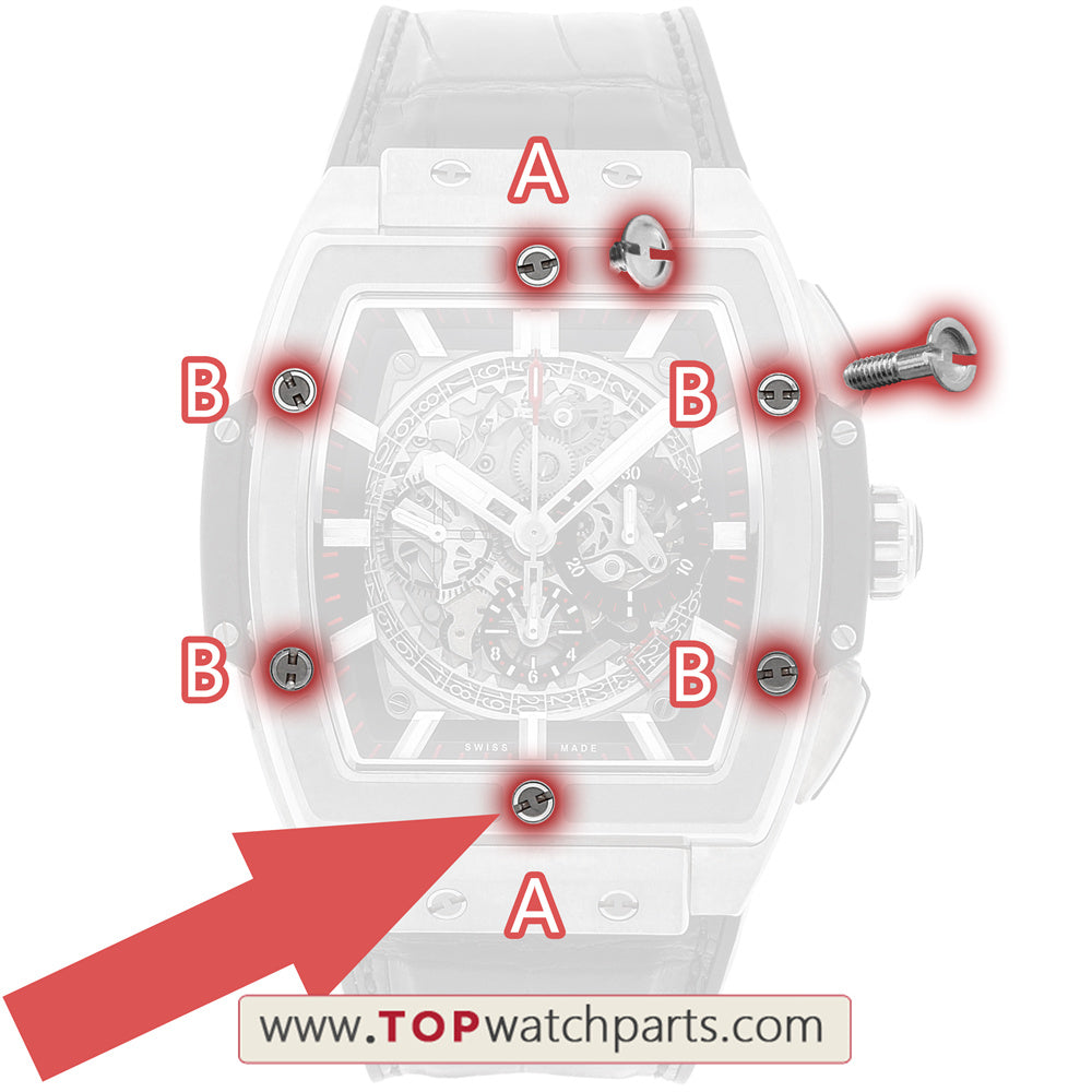steel bezel screw for HUB Hublot Spirit Of Big Bang 601 automatic watch