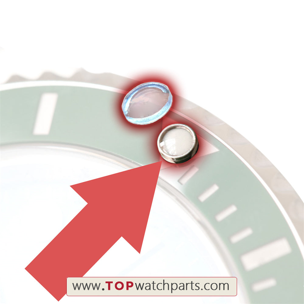 sapphire crystal cover for Rolex Submariner 116610 watch ceramic bezel luminous dot glass