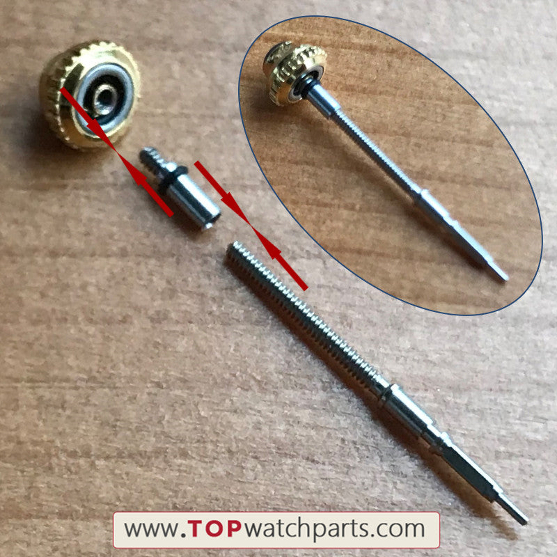 steel watch winding crown stem extender for watch broken stem extender - topwatchparts.com