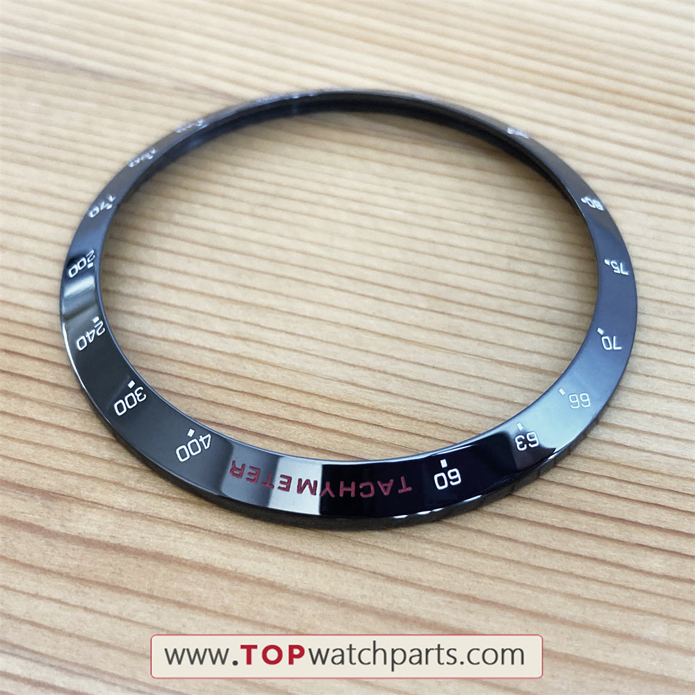 tachymeter ceramic bezel for Longines Conquest L2.744.4.56.7 automatic chronograph Men's watch - topwatchparts.com