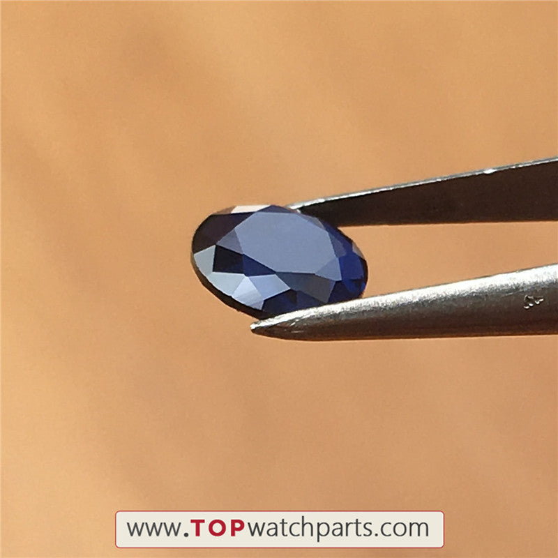 blue sapphire crystal for Cartier Calibre 42mm automatic watch crown parts - topwatchparts.com