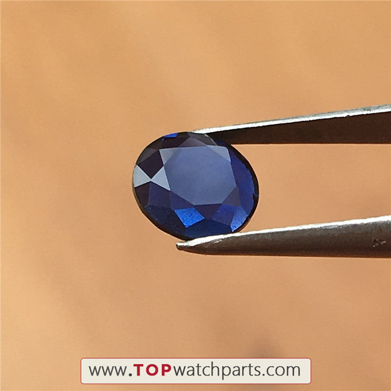 blue sapphire crystal for Cartier Calibre 42mm automatic watch crown parts - topwatchparts.com