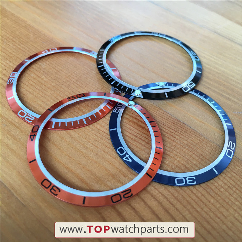 Luminous aluminum 41mm bezel inserts loop for Omega Seamaster Good Planet GMT 45.5mm automatic watch - topwatchparts.com