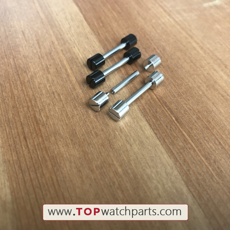 24.4mm  watch screw tube for Bvlgari Diagono 42mm watch(black/silvery) - topwatchparts.com