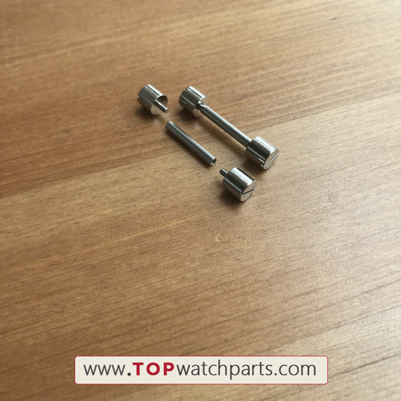 24.4mm  watch screw tube for Bvlgari Diagono 42mm watch(black/silvery) - topwatchparts.com