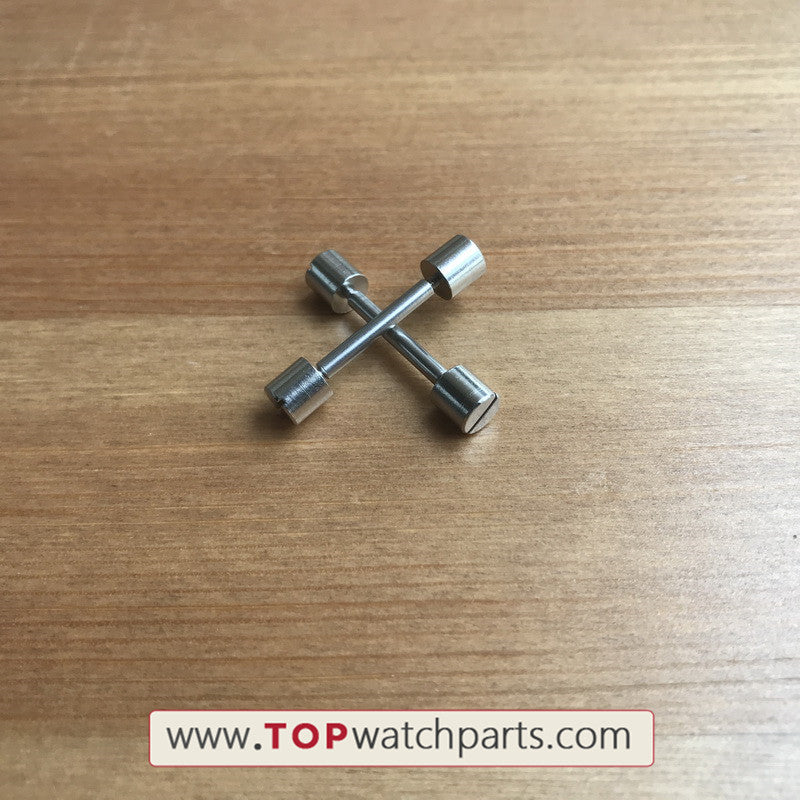 24.4mm  watch screw tube for Bvlgari Diagono 42mm watch(black/silvery) - topwatchparts.com