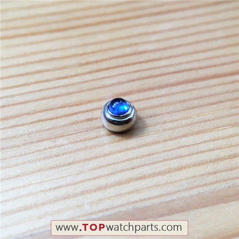 blue sapphire crystal crown for Chopard Happy Diamonds quartz watch - topwatchparts.com