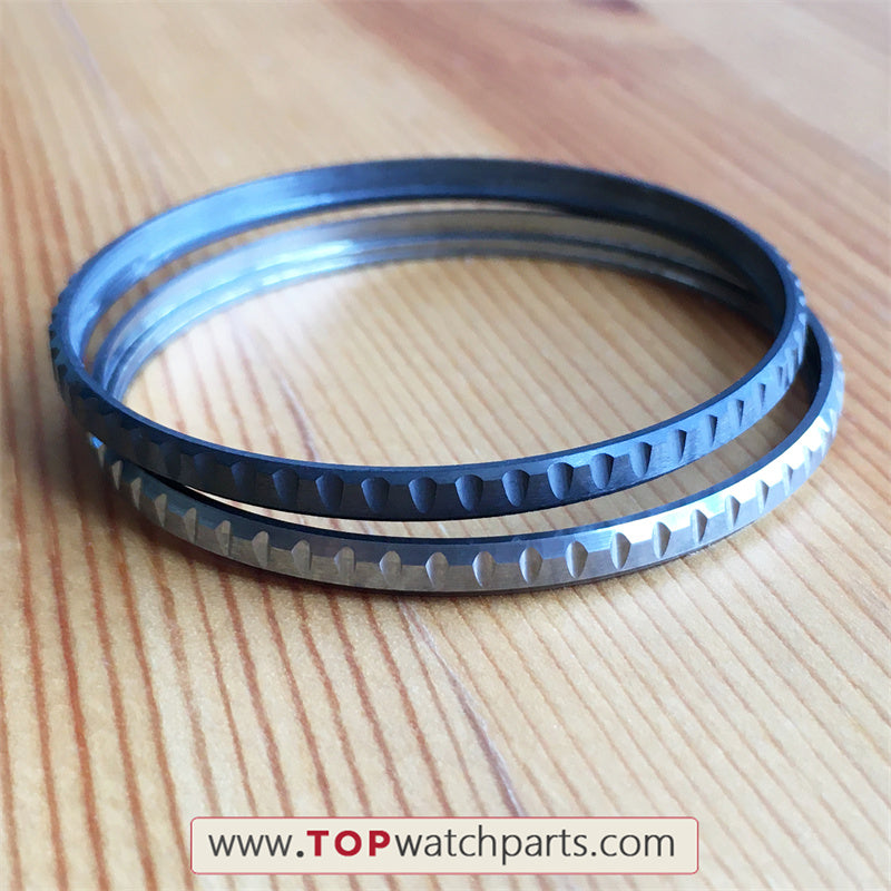 Tooth Fluted ceramic bezel for Blancpain Fifty Fathoms Bathyscaphe 5000 Men's Watch - topwatchparts.com