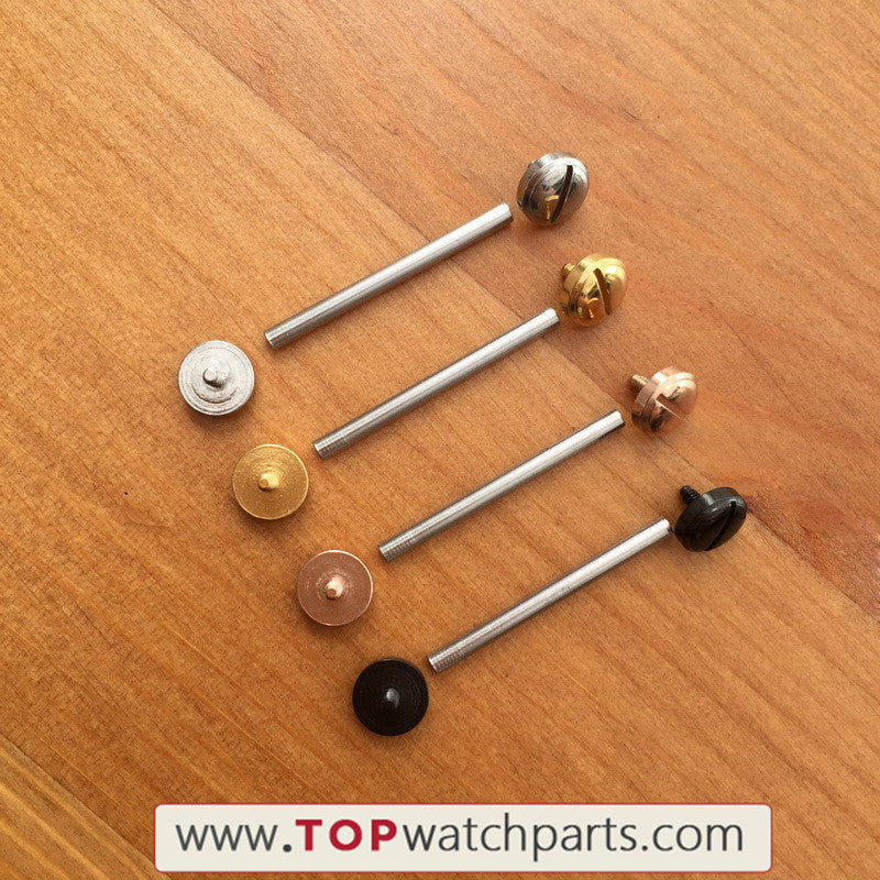 24mm watch screwtube rod for Versace V-Race watch lug link kit parts(gold/rose gold/black/silvery) - topwatchparts.com