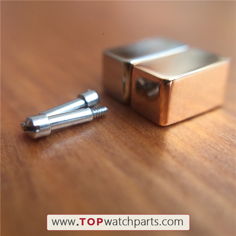 silvery &rose gold color watch pusher push button for Repossi watch - topwatchparts.com