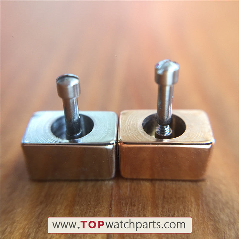 silvery &rose gold color watch  pusher push button for Repossi watch - topwatchparts.com