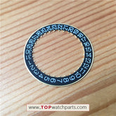 black white letter calendar bezel for cal.3120 watch movement replacement parts - topwatchparts.com