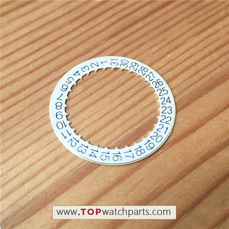 black white letter calendar bezel for cal.3120 watch movement replacement parts - topwatchparts.com