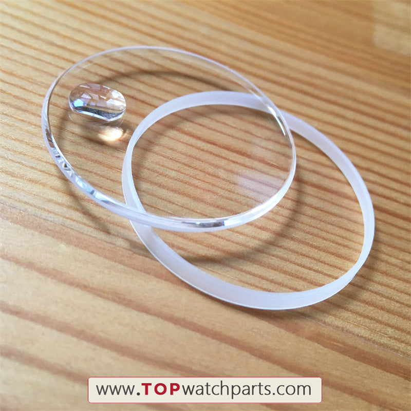sapphire crystal glass for RLX Rolex SKY-DWELLER automatic watch - topwatchparts.com