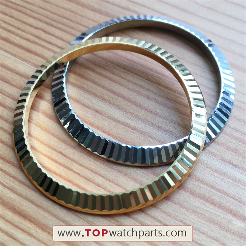 steel dog toothed ring bezel pad for Rolex Datejust 41mm automatic watch - topwatchparts.com