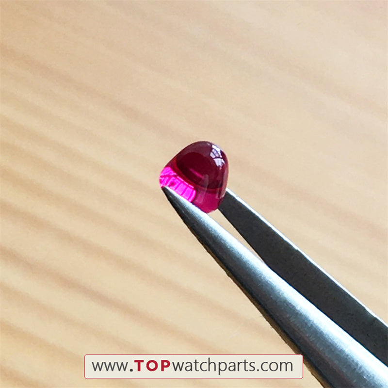 garnet red watch crown zircon crystal for Santos De Cariter DUMONT WGSA0036 automatic watch crown - topwatchparts.com