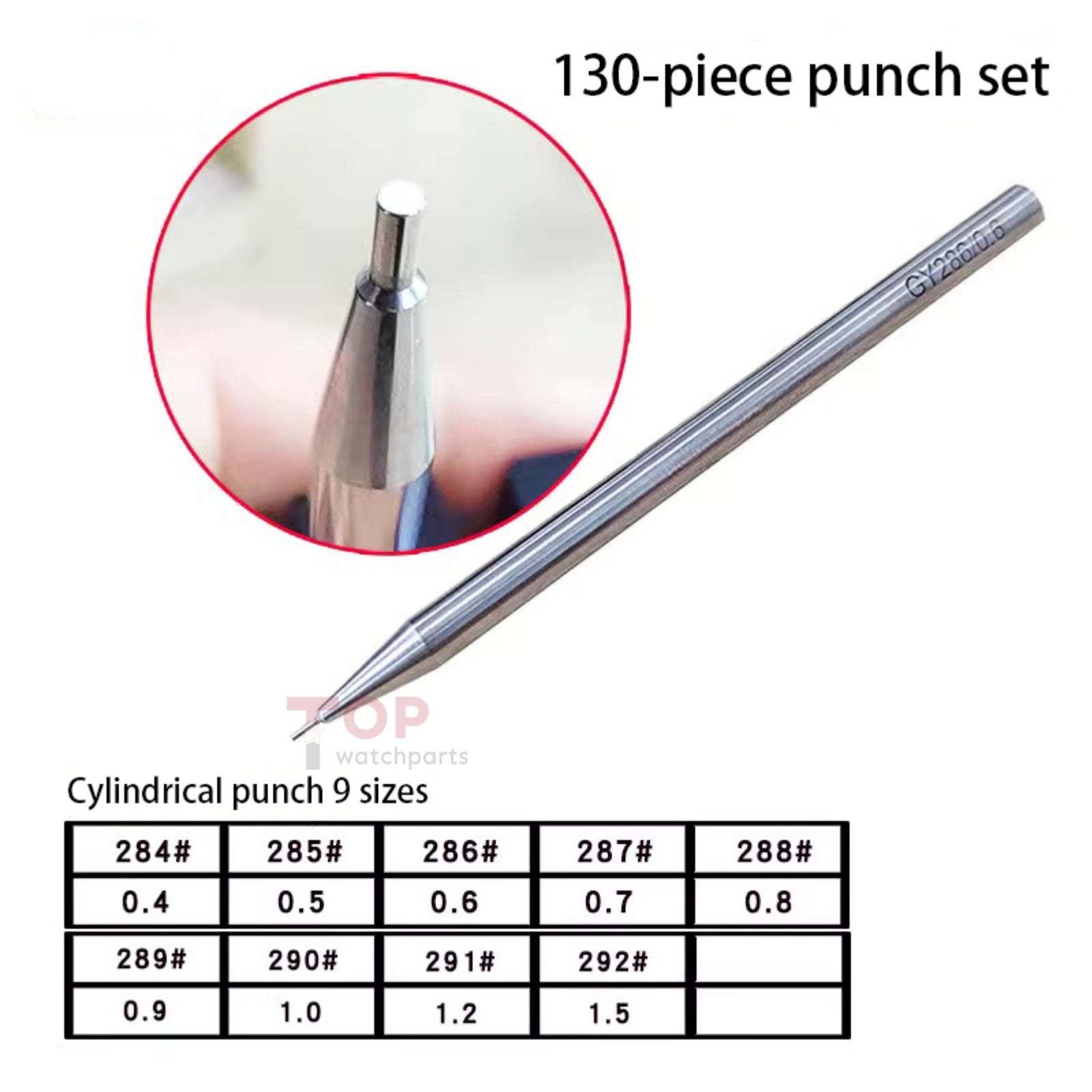 Professional Watchmaker Staking Set–Precision Punch&Anvil Bench Tool Kit for Pressing Hands&Balance Staffs&Gears&Rotor Bearing Screw