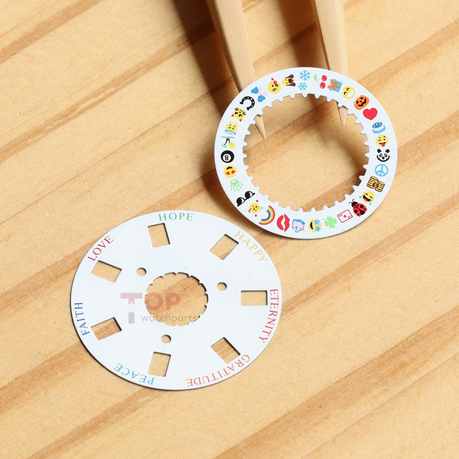 Puzzle Emoji Date Wheel Disc for Rolex Day-Date 36/40 Cal 3155/3255 Watch Calendar